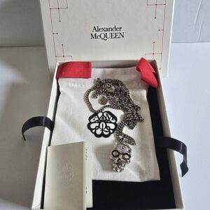 Alexander McQueen Skull Necklace Silver
